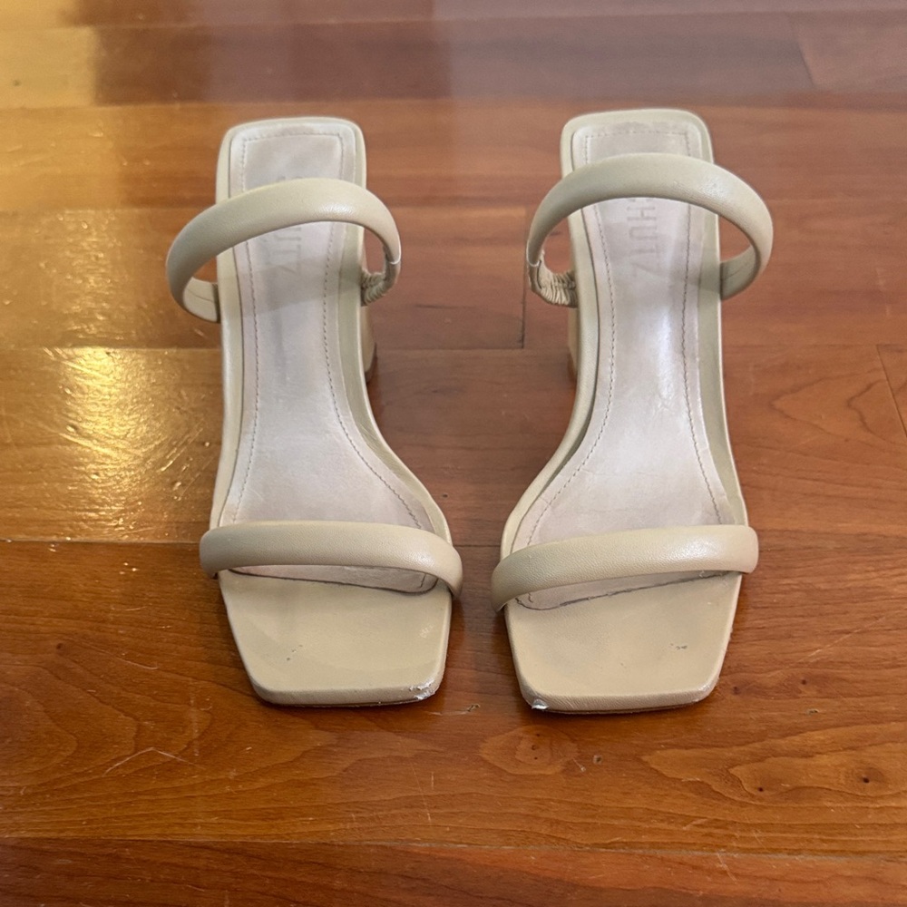 SCHUTZ Cream Heeled Sandals